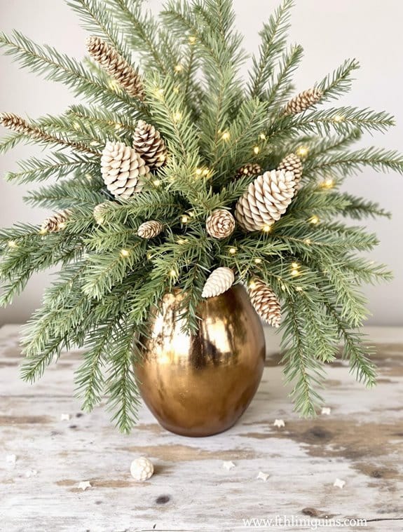 bronze and evergreen hues