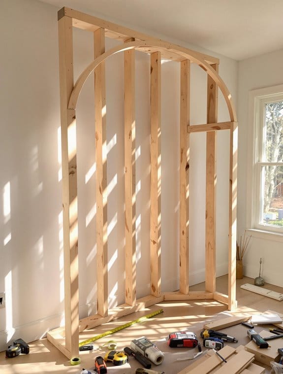 constructing the frame structure