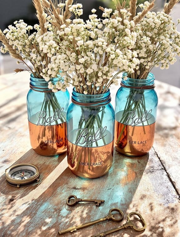 copper mason jar collection