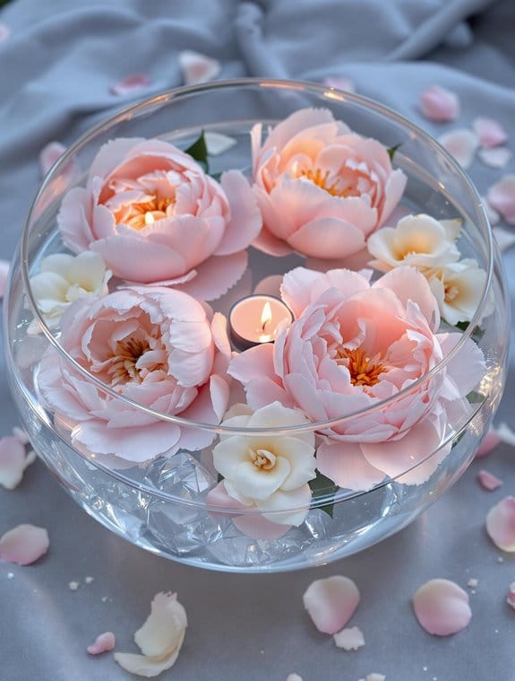 decorative water filled bowls