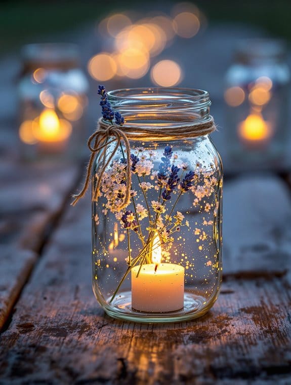 diy illuminated jar decorations