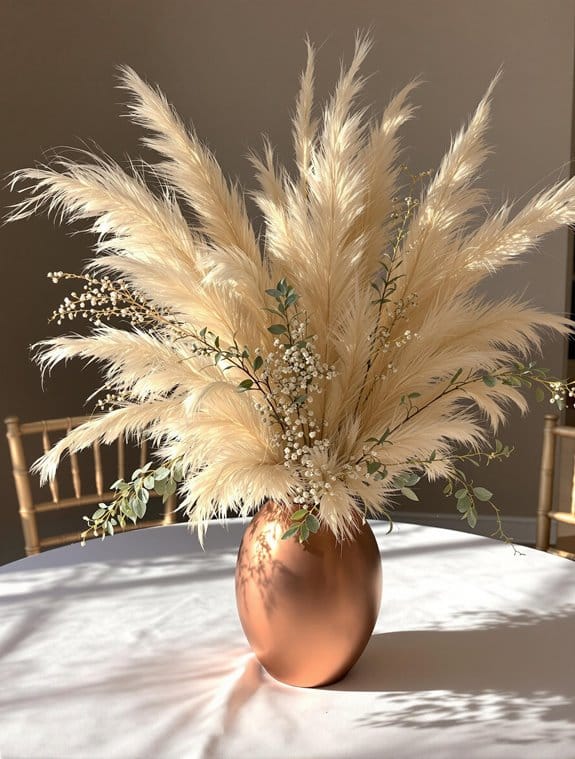 dried pampas grass decor