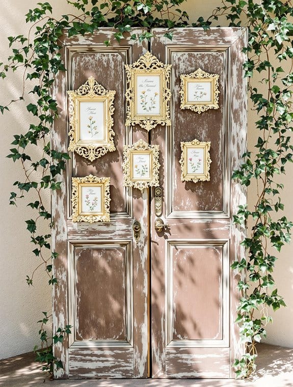 elegant gold framed entrance design