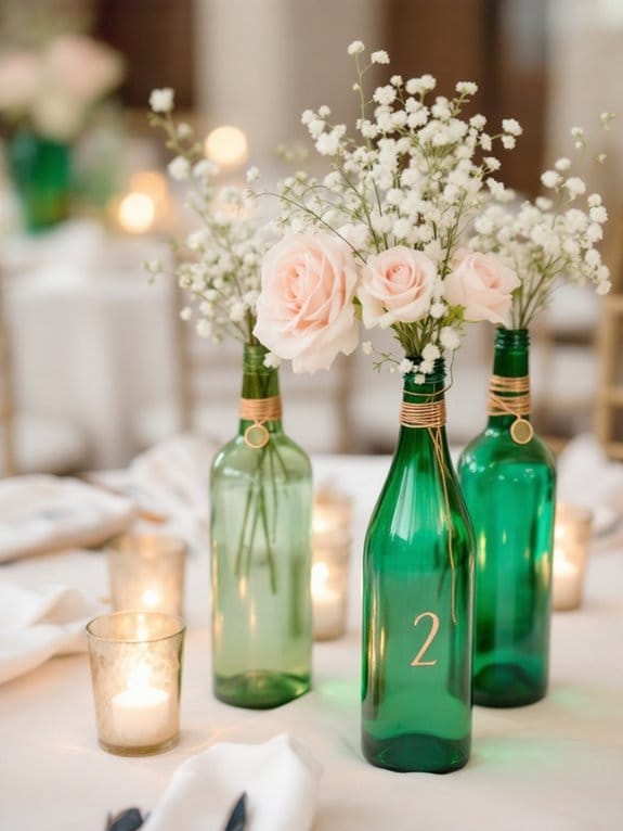 elegant wine bottle displays