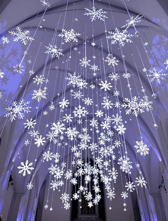 illuminated contemporary winter display