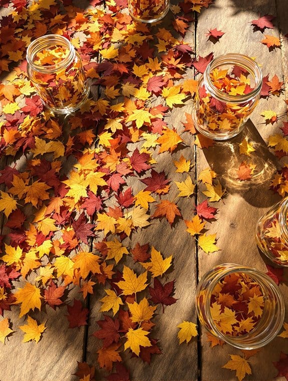 natural leaf punch confetti