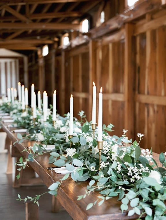 natural table runner crafting