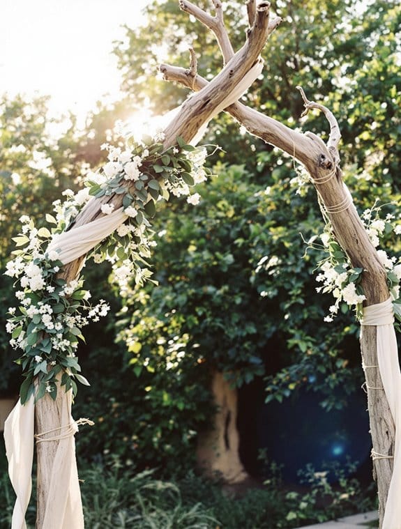 natural wood ceremony backdrop