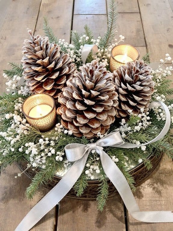 pine cone winter centerpieces