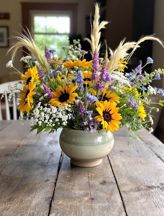 prairie themed table arrangement