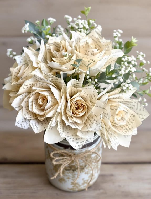 recycled paper floral creations