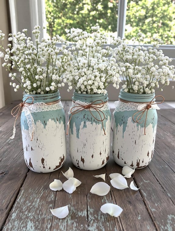 rustic floral display holders