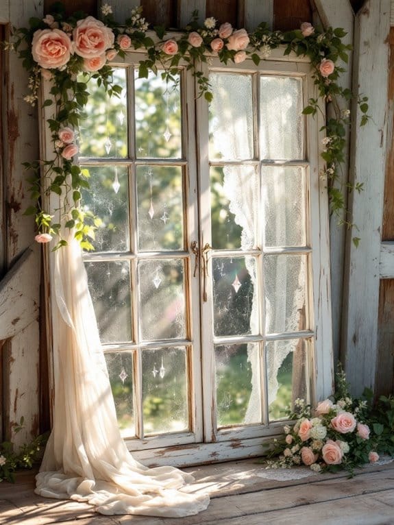 vintage window frame decorations