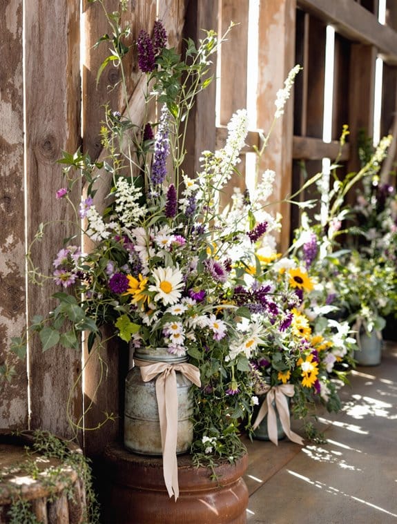 wildflower and greenery pairings