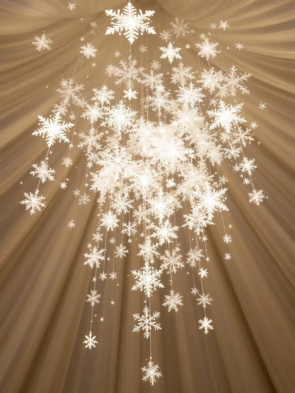 winter wedding ceiling decor